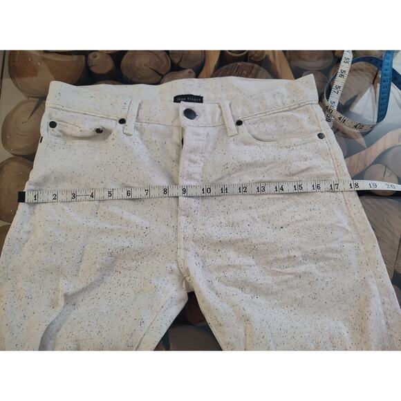 John Elliott season nine white button fly jeans Japan distressed splatter skinny - Picture 6 of 12